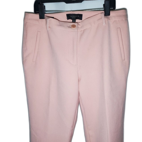 NWT Talbots Pants Women's Size 2P Pink Hampshire Ankle Classic Fit Cropped - Picture 2 of 6